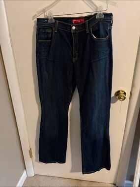 Levi 515 boot cut stretch size 14 miss Long Classic Dark Blue Women’s Jeans